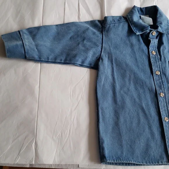 HEALTHTEX New NWOT Boys Button Shirt Ribbed Cotton Long Sleeves 4T - Picture 4 of 17